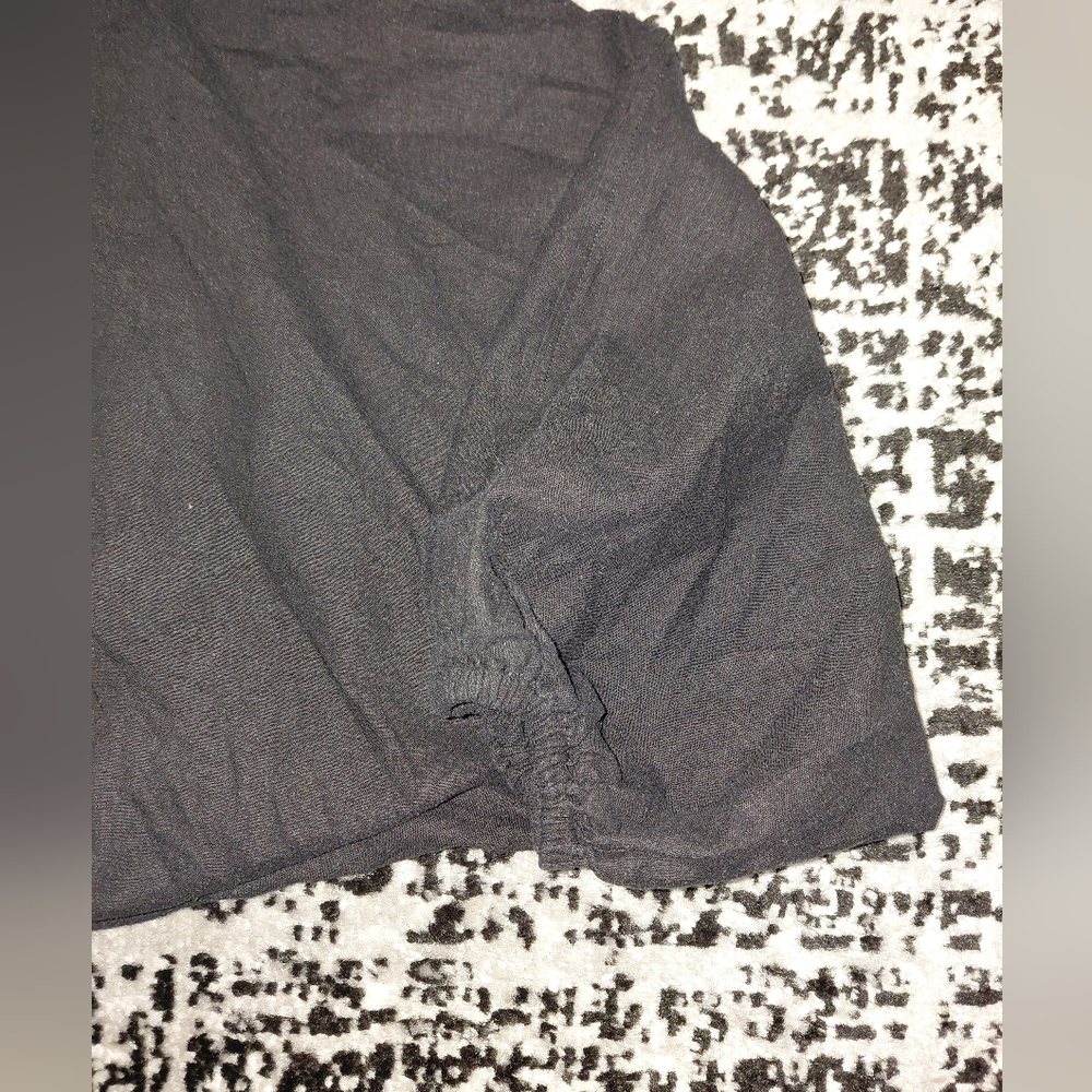 BANANA REPUBLIC Petite XS Black Linen Blend Button-Down Cropped Shirt - Picture 5 of 9